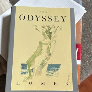 Classic 'The Odyssey' Book with Gray and Cream Cover